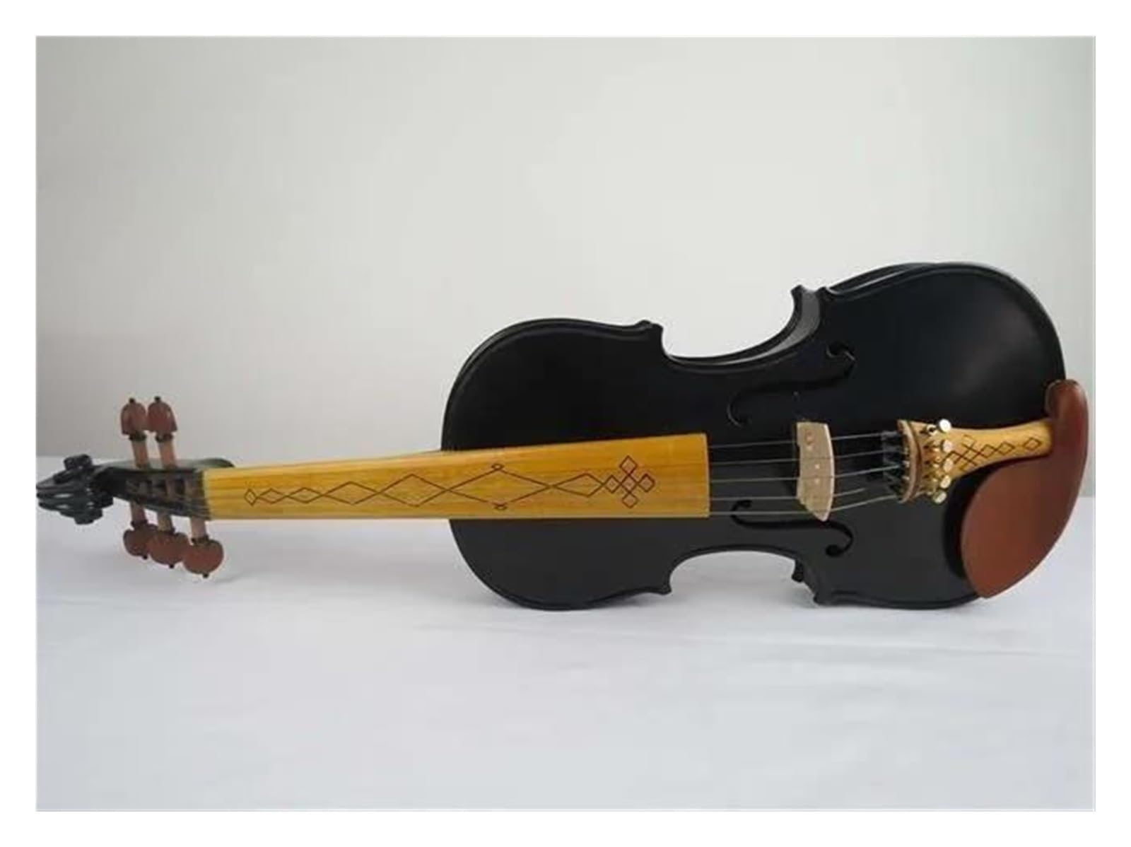 Violino Set Violino elettrico a 5 corde e violino acustico 4/4 in bellissimi colori neri