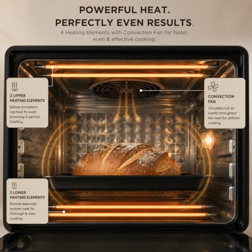 Image of Faber Air Fryer Oven 18L 1500W | Bake Tray, Tray Handle & Crumb Tray | Dishwasher safe removable parts |5 Preset Auto Program|3 Rack Positions | Roast,Fry,Toast,Defrost | FAO FryMax 18 BK