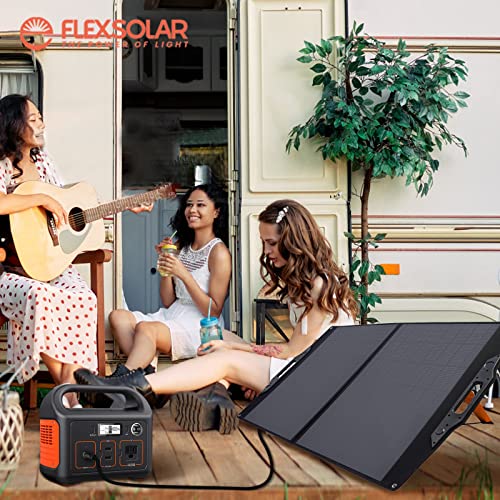 Portable 100W Solar Panel Charger 18W Usb A Pd3.0 60W Usb C Dc 5521 8Mm Foldable Waterproof Ip65 With Kickstand Power Emergency For Generator Power Bank Station Laptop Phones (Generator No Included) #TOP3