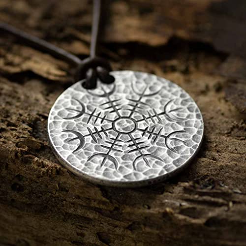 Silver Helm of Awe Coin Necklace - .999 Fine Silver - Aegishjalmur - Warrior's Stave Viking Coinage3