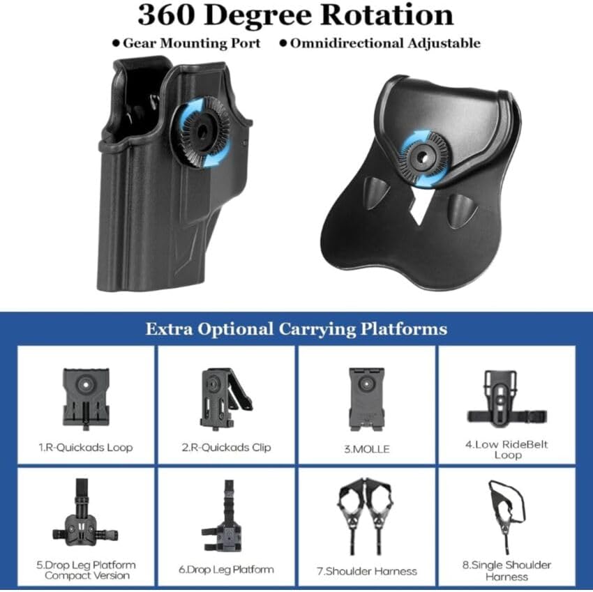 CYTAC Level II Tactical Security Gun Holster | Fits CZ P-07, P-09 | R-Defender Gen4 Series | CY-P09G4