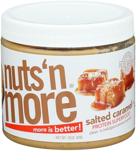 Nuts N More, Peanut Butter Salted Caramel, 16 Ounce