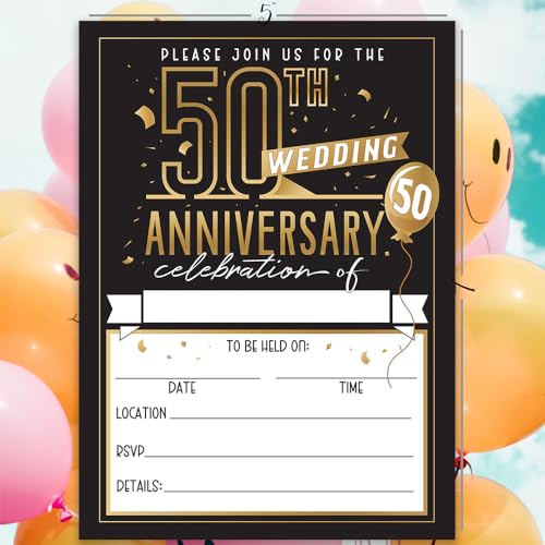 Lone Star Art 50Th Wedding Anniversary Invitations And Envelopes thumb #2