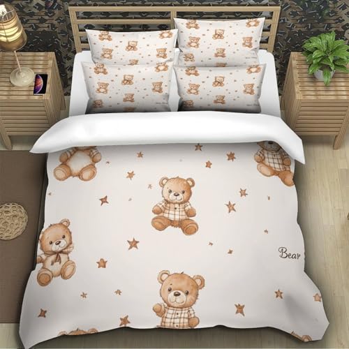 Parure de lit confortable motif ours en peluche 3D - 5