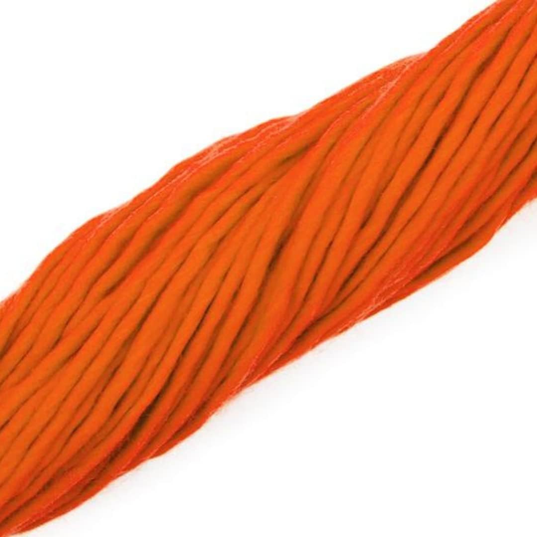 Revolution Fibers | Premium Super Bulky Merino Wool | 100-Grams Chunky Yarn - Thick Wool for Knitting, Crochet, Baby Blanket - Dyed, Felting, Weaving (Cinnamon Orange)