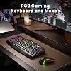 Kit gamer Redragon S101M-KS teclado y mouse inalámbricos tri-modo, teclado RGB y mouse gamer 4800 DPI, 10 teclas multimedia independientes para Wins, PC, computadora, S101 inalámbrico ideal para gamers 6