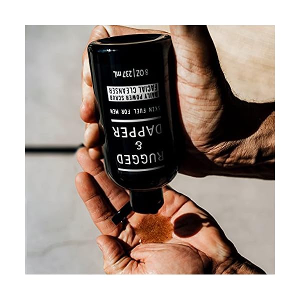 RUGGED & DAPPER Daily Power Scrub | 8 oz | Premium Exfoliating Mens Face Wash | Deep Cleans + Prevents Breakouts | Face Wash Men's | Natural Ingredients | Made in USA