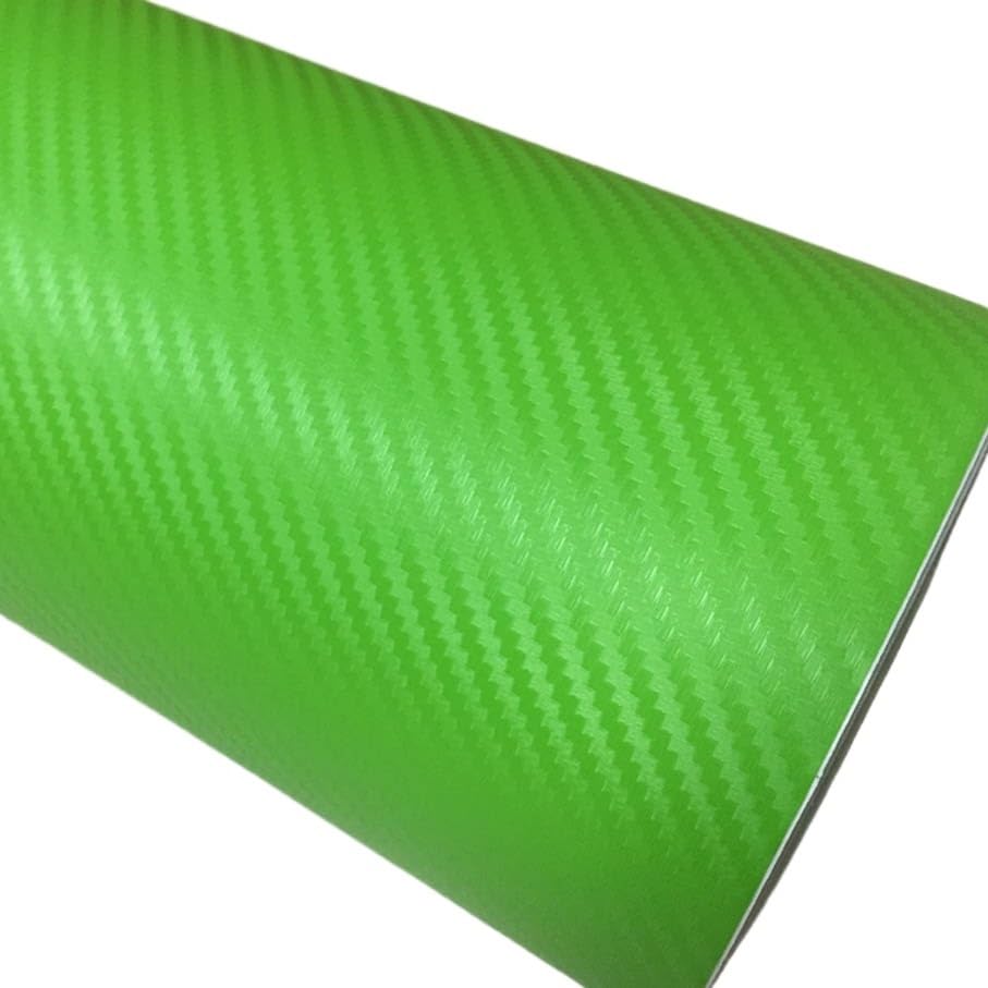 Vinyle de fibre de carbone autocollant vert pour masquer les rayures de carrosserie facilement