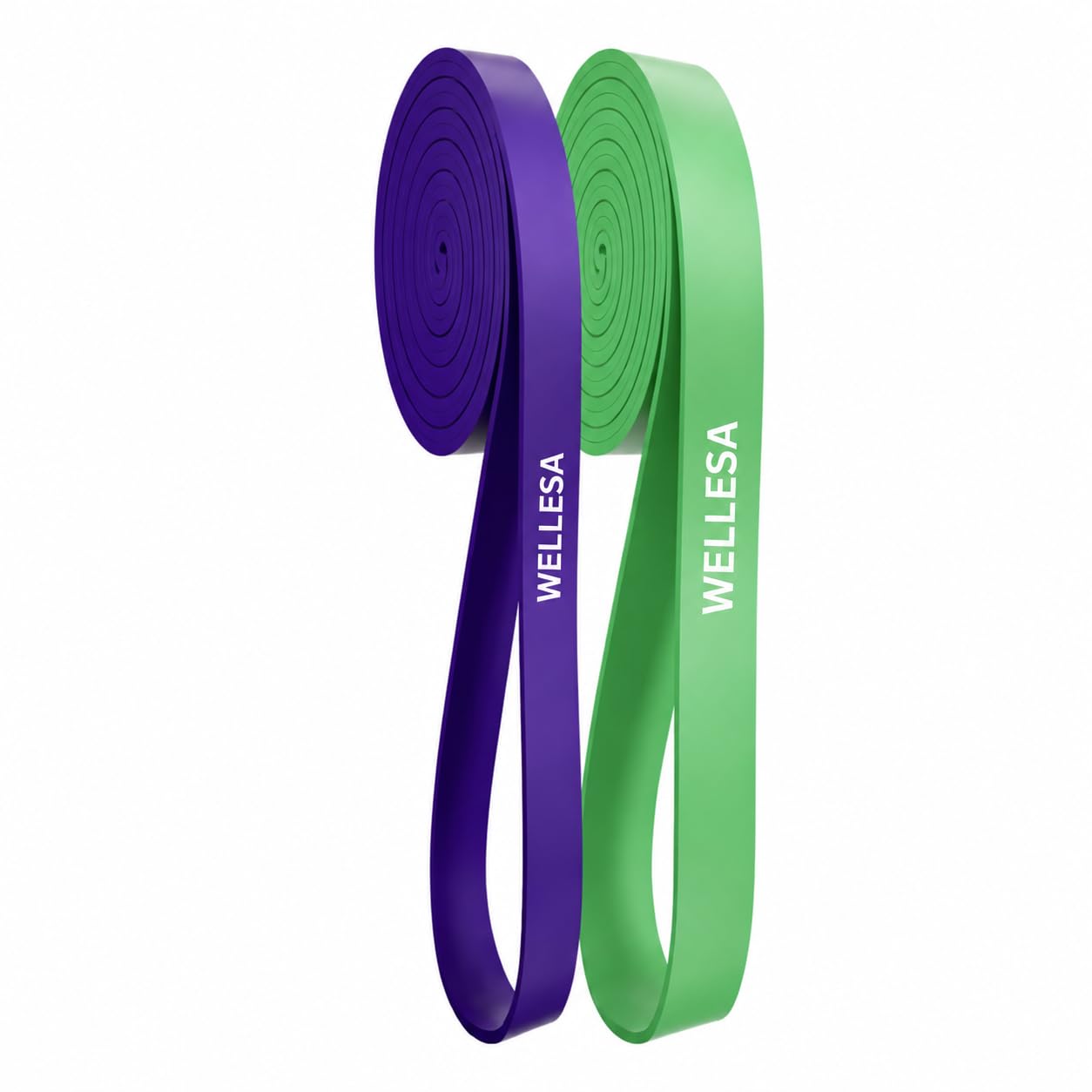 Wellesa Resistance Bands, Pull Up Assist Exercise Band, Perfect for Mobility, Body Stretching, Home Workout, Fitness Training Loop Bands for Men & Women (Purple, Green)-image-8
