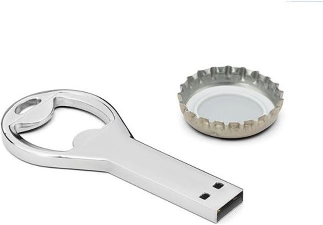 Cool Gadget Gift Idea Silver Metal USB 8GB Flash Drive Memory Stick Bottle Opener Fits Keyring UK Seller
