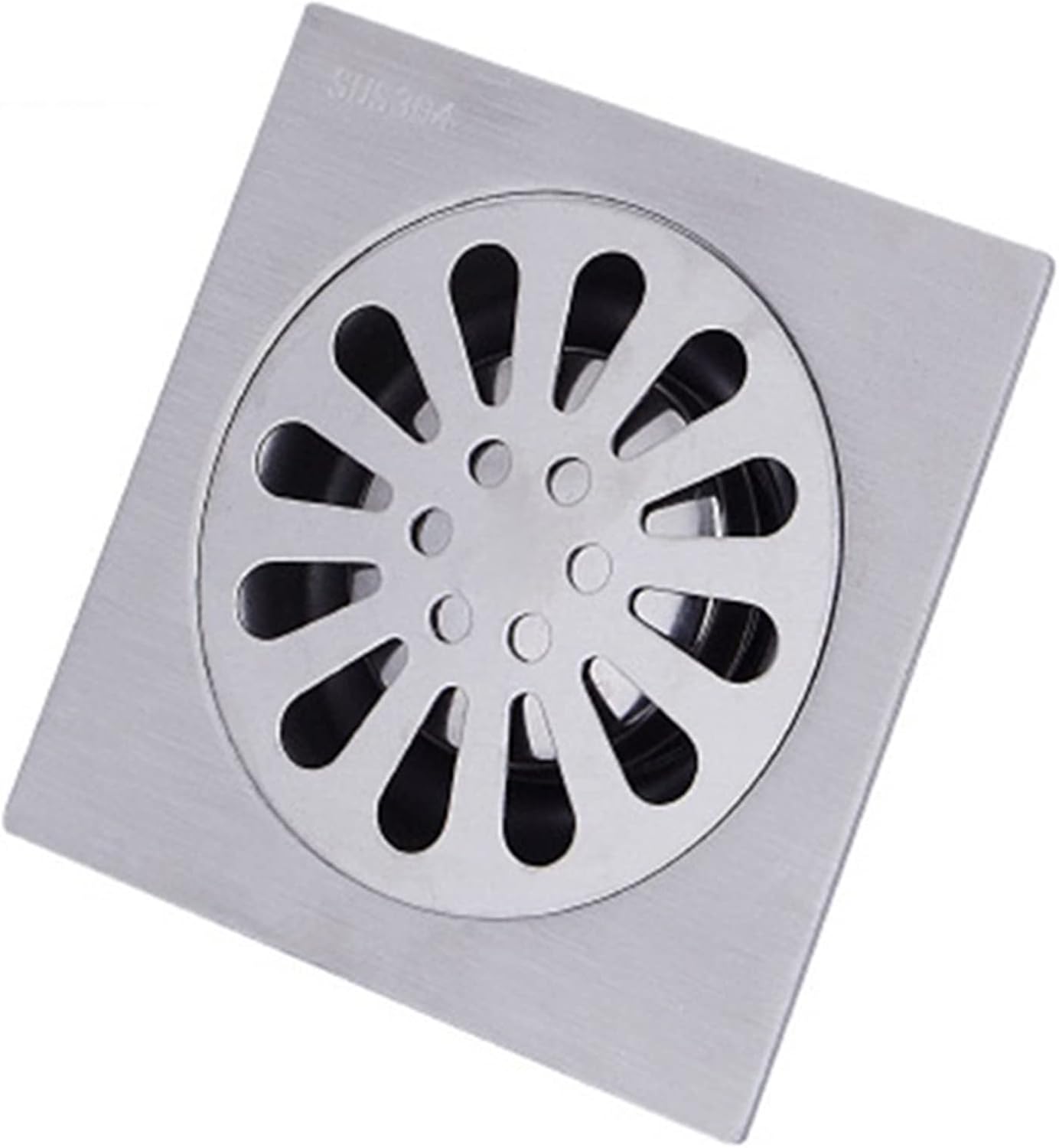 10CMx10CM Drain Floor Shower Tile Channel 304 Stainless Steel Bathroom Siphon Mesh Sink Strainer GarageHair LF66006 1Pcs (Color : Lf6606-1355a)