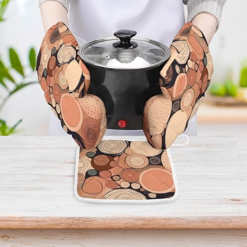 Gants de cuisine pour pendaison de crémaillère au design bois - 6
