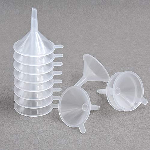 small funnel 216inch clear plastic mini funnels for science lab bottle filling liquid essential oils perfume12 pack
