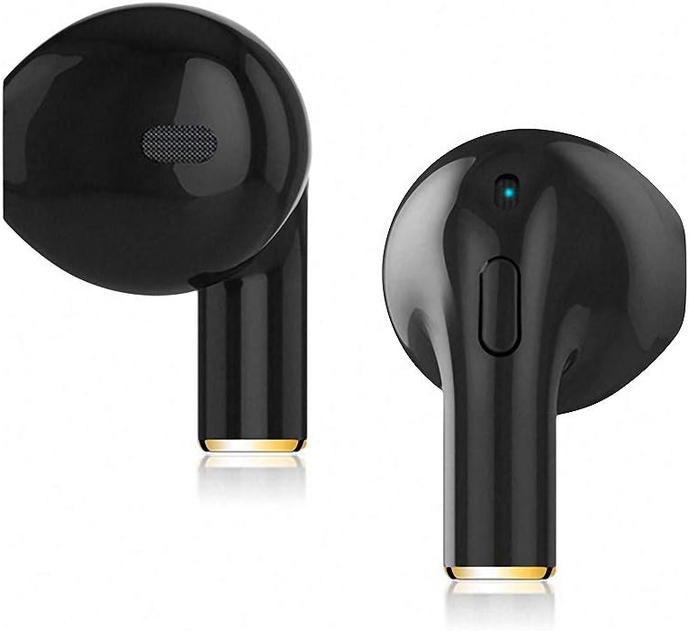 XSH I8X Earphone Sports Music Headset 3D Stereo Super Mini Earbuds,in-Ear Lightweight Wireless Earbuds Rear Single Hanging Type Earphones,Black