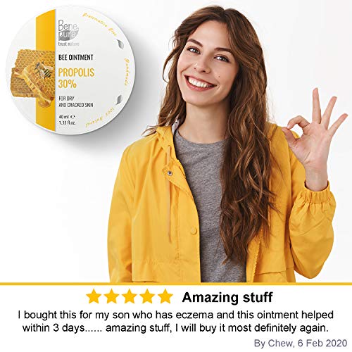 BenePura Propolis Salbe, Natürliche 30% Propolis Salbe für Juckende, Trockene und Rissige Haut, 40 ml (1er Pack) – Bild 5