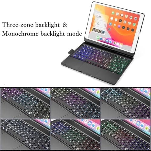 HENGHUI 360° Rotatable Touch Keyboard for iPad 9th 8th 7th Generation - Image 3