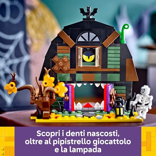 Granaio di Halloween - Giocattolo da Esposizione con una Minifigure di Scheletro e Accessori Spaventosi tra cui un Pipistrello e Lampade - Regalo Creativo per Bambini e Bambine da 8 Anni - 40721 - Lego - Immagine 5