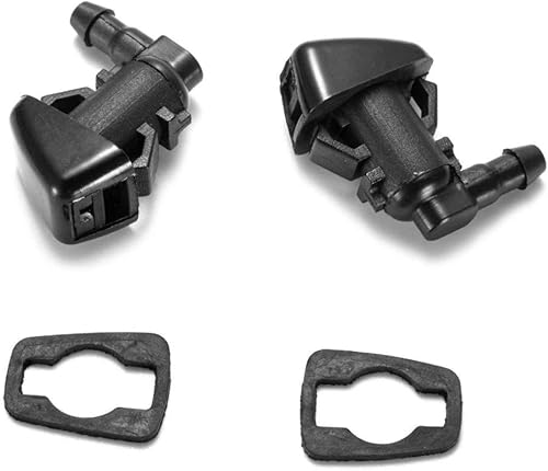 55157319AA - Juego de 2 boquillas para limpiaparabrisas delantero, un solo orificio compatible con Dodge Nitro 2007-2012, Commander 2006-2010