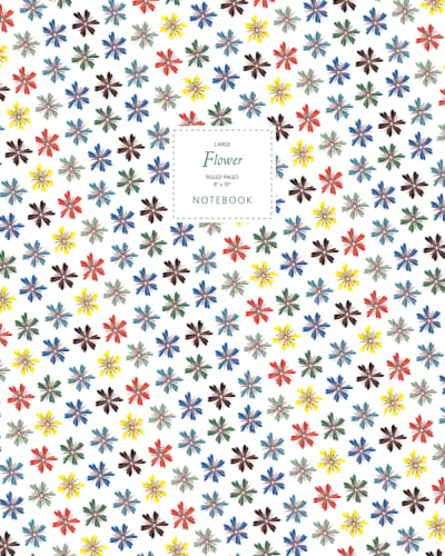 Quick Witted Coconut Flower Notebook - Ruled Pages - 8x10 - Premium (White Summer)