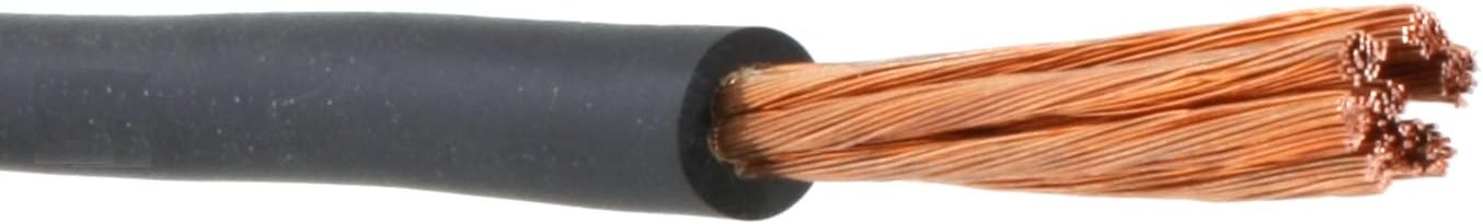 #6 Gauge AWG - Flex-A-Prene - 100% Copper Welding/Battery Cable - Black - 600 V - Made in USA (200 FEET)