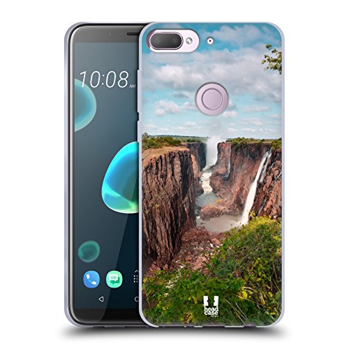 Head Case Designs Viktoriafaelle Zambia Berühmte Sehenswürdigkeiten Soft Gel Handyhülle Hülle kompatibel mit HTC Desire 12 Plus