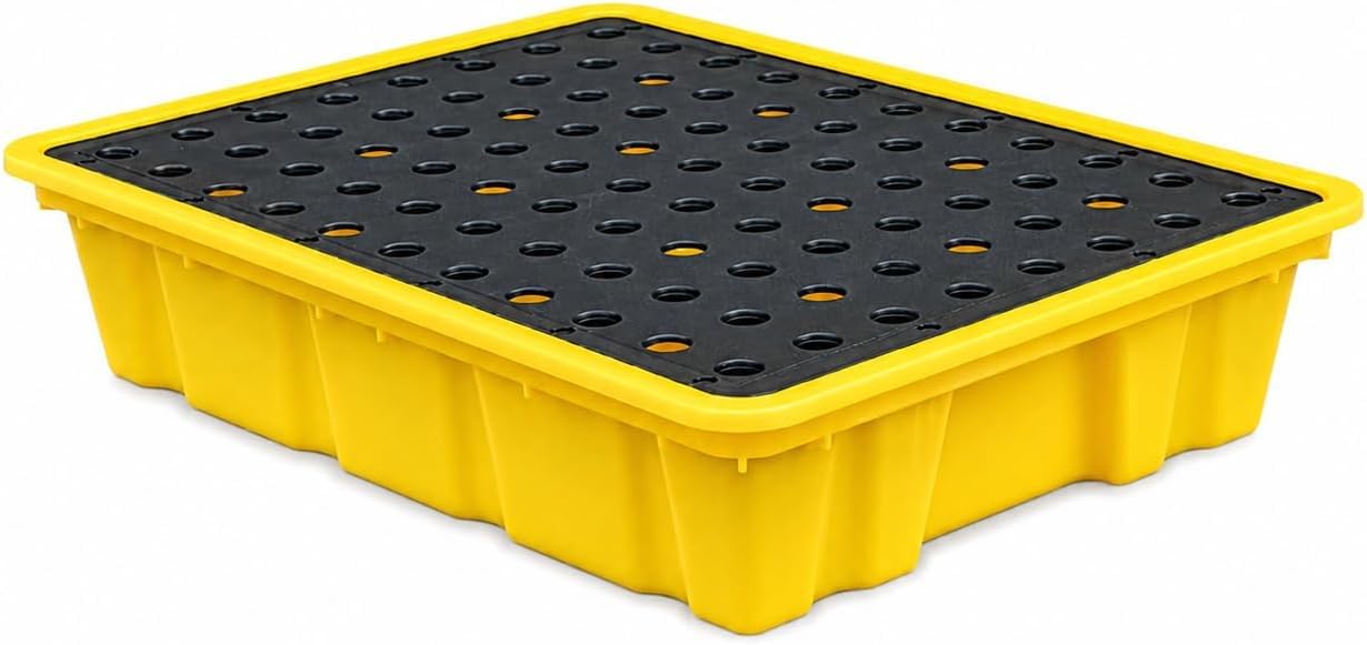 Bandeja de contención de derrames portátil con capacidad de 50 kg para tambores de aceite
