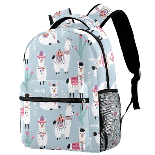 Sac à dos d'école lama multicolore pour exprimer sa joie au quotidien