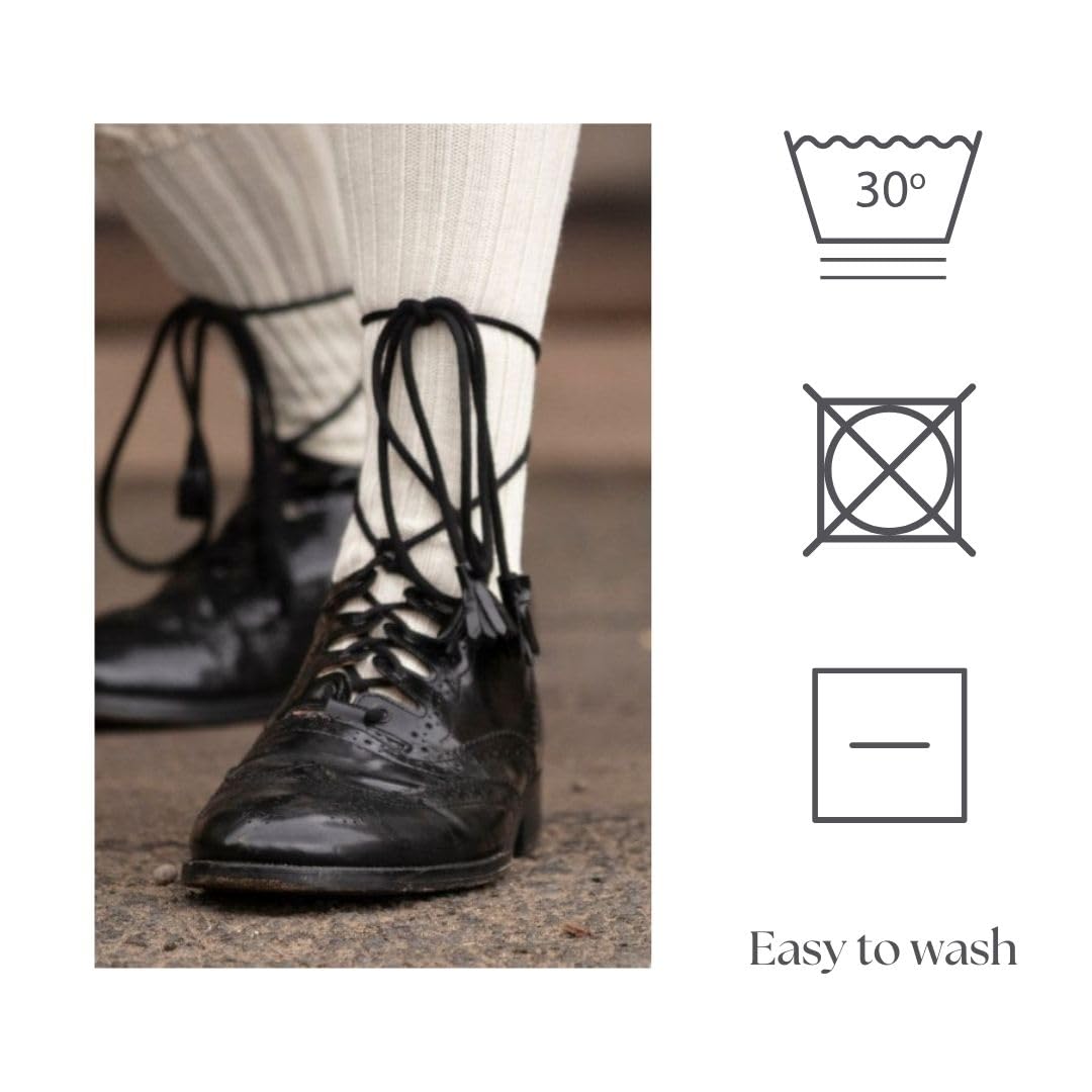Chaussettes de kilt pour homme – Chaussettes habillées Highland en laine mérinos mélangée – Fabriquées en Écosse – Vêtements Highland pour hommes, tenues formelles et activités de