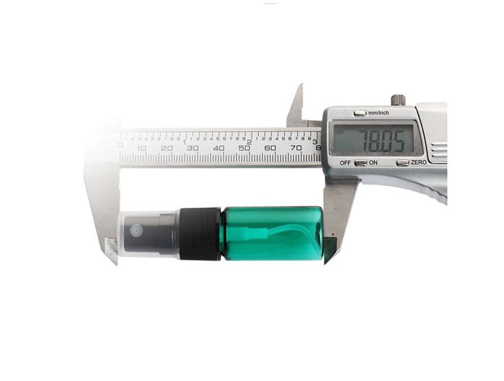 12 botellas vacías rellenables de plástico portátil con pulverizador blanco de 0.3 fl oz y frascos de perfume con frasco de perfume blanco frasco de muestra frasco de botella de aerosol de niebla fina atomizadores para agua de maquillaje (verde) 5
