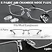 PTSLKHN 5 Pairs of Eyeglass Nose Pads, Upgraded 15x8mm Soft Silicone Air Chamber Eyeglasses Nose Pads, Screw-in Glasses Nose Pad Replacement Kit.