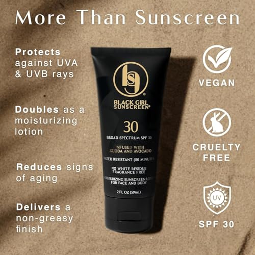 Black Girl Sunscreen SPF 30 for the Face & Body - Moisturizing Sun Protection, SPF 30, Sun Lotion for Women, Ultra Sheer, Travel Size Sunscreen, No White Cast for Melanin Rich Skin - 2 fl oz - Image 4