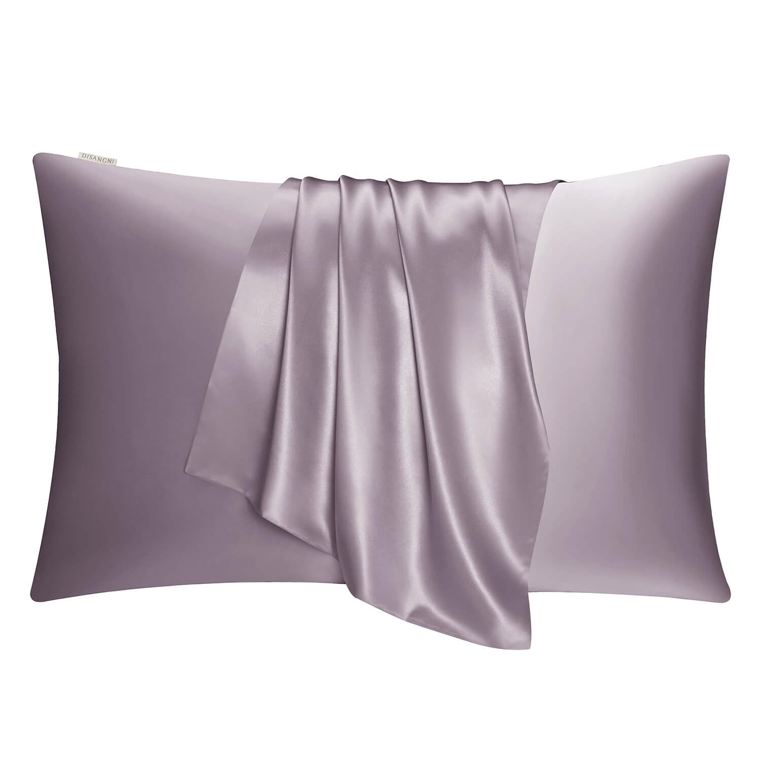 DISANGNI Funda de almohada de seda de morera 100% natural para cabello y piel, con cremallera oculta, 22 Momme en ambos lados, funda de almohada de seda real (2 piezas de tamaño estándar de 20 x 26