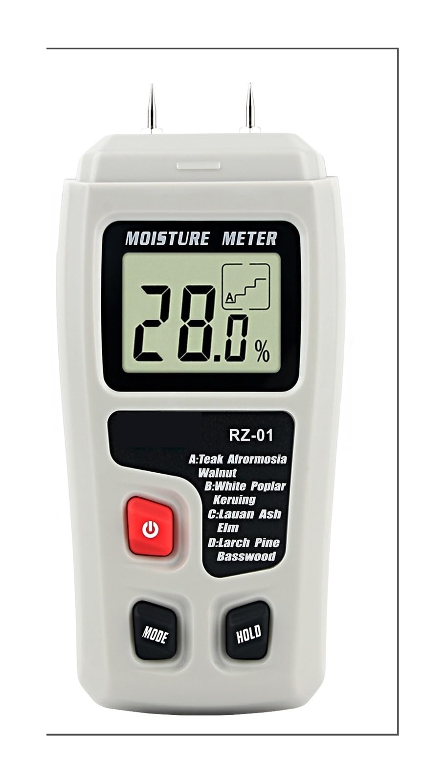 Mnmioio Rz-01-Gra Digital Moisture Tester, Wood Water Moisture Meter Portable Digital Concrete Content Tester Tools Timber Hygrometer(Rz-01-Gra)