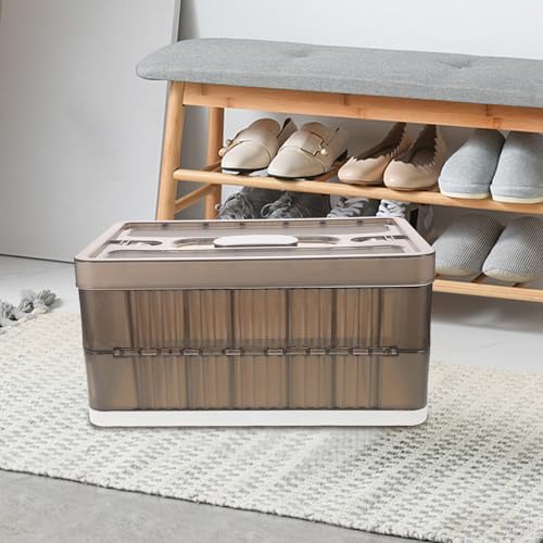 Boîte de rangement pliable café à 7 compartiments en plastique pour vêtements