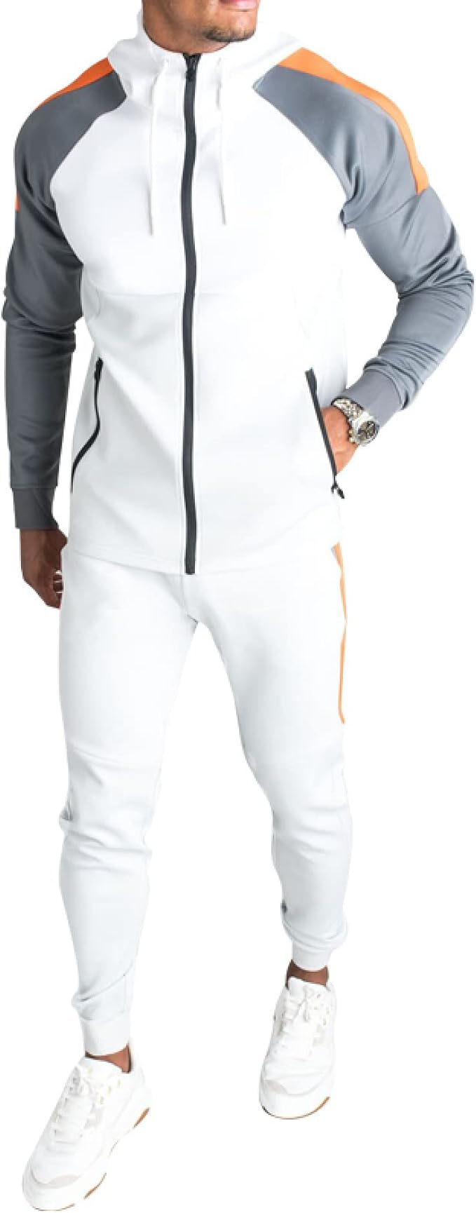 Amazon.com: Chándal para hombre, primavera, otoño, ropa deportiva para  hombre, conjuntos de joggers, sudaderas con capucha y pantalones para hombre,  chándal con cremallera, ropa deportiva para hombre : Ropa, Zapatos y Joyería