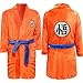 AllMonyba Son Goku Cosplay Kostüm Anime Dragon Ball Bademantel Plüsch Orange Bademantel Cartoon Nachtwäsche Pyjamas