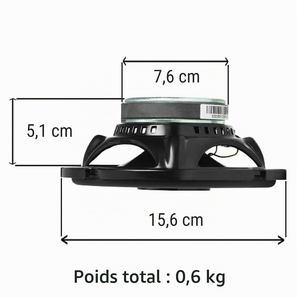 2 Haut-parleurs JBL STAGE3 627 coaxial 2 Voies 6,5" 16,00 cm 160 mm 45 Watt rms 225 Watt impédance Max 3 ohm 92 DB Voiture, la Paire