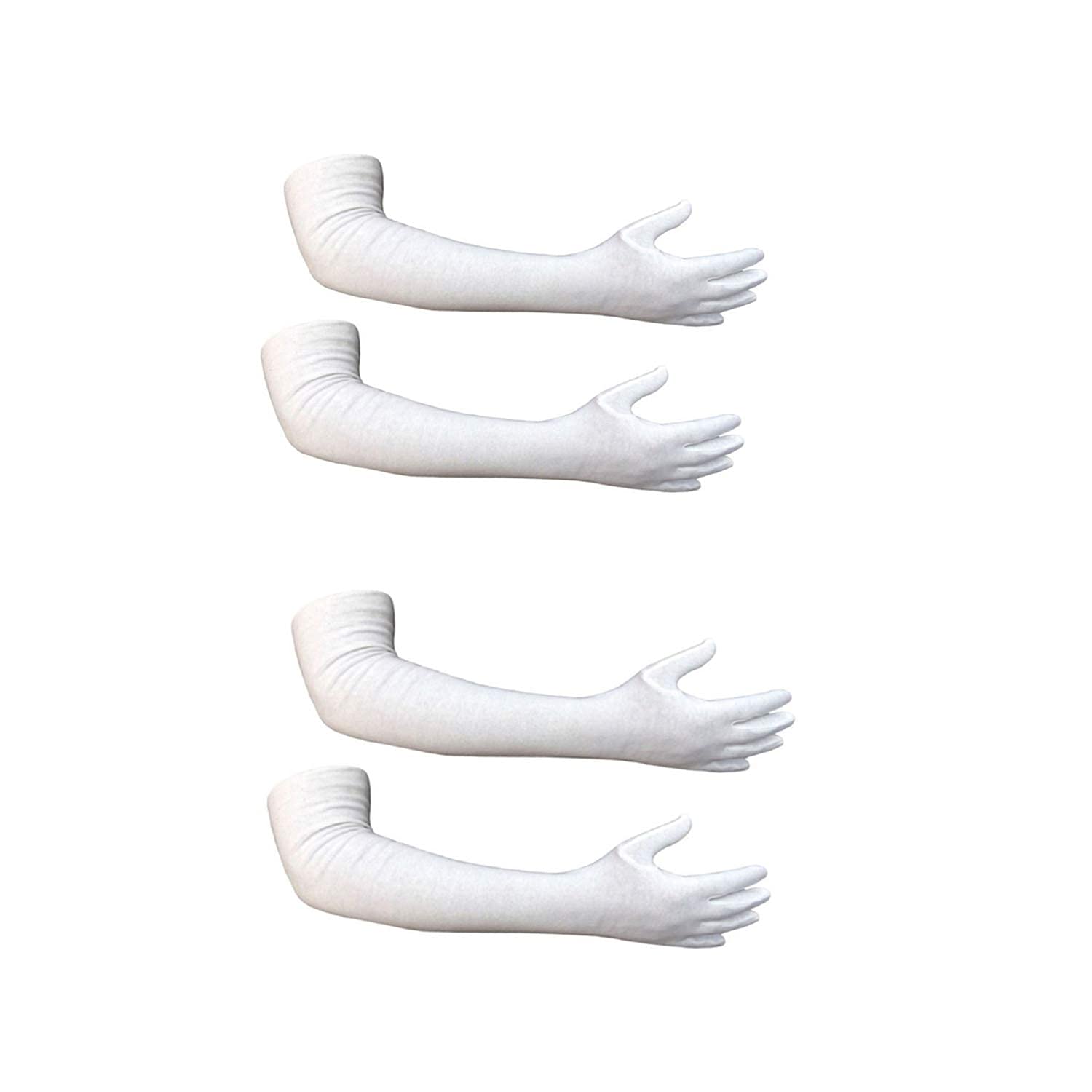 cotson ;lasting wear in every pair Cotson Women Cotton Summer UV Protection Driving Gloves for Scooty (White) -2 Pairs-picture-18