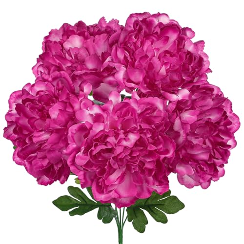 Briful Artificial Peony Flowers Bouquet 15.7