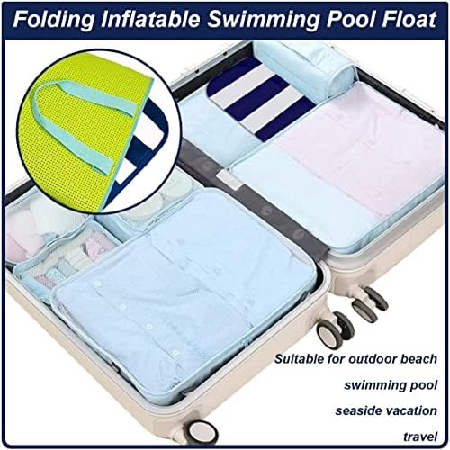Meegoo Pool Floaties for Adults, 2 Pack Inflatable Water Hammock with Bottom Mesh, Fun Swimming Pool Float Chair, Beach Essentials for Vacation Travel, Heavy Duty Lake Inflatable Lounger Rest - 2