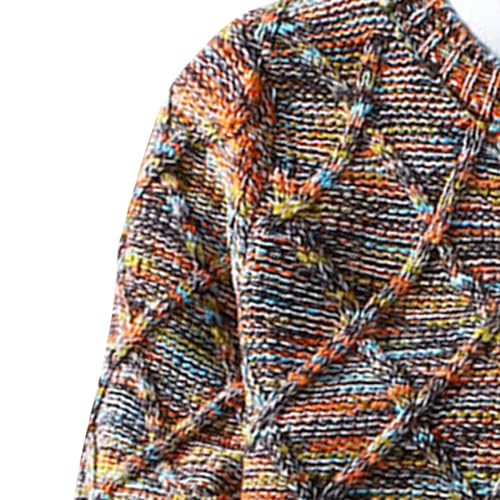 Men's Jacquard Knitted Sweater Winter Crewneck Male Knit Pullover Long Sleeve Casual Knits Sweaters3