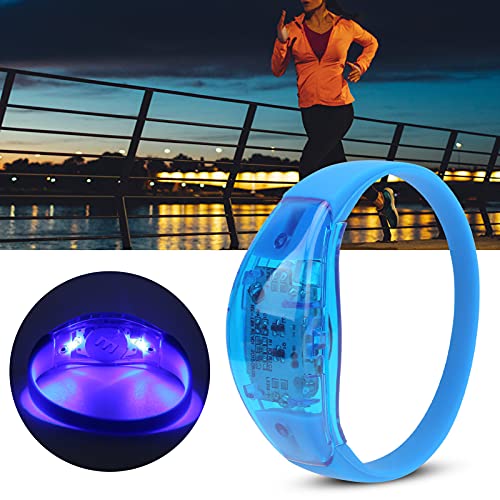 Night Running LED Bracelet, Light Up Blue Sound Activated LED Bracelet