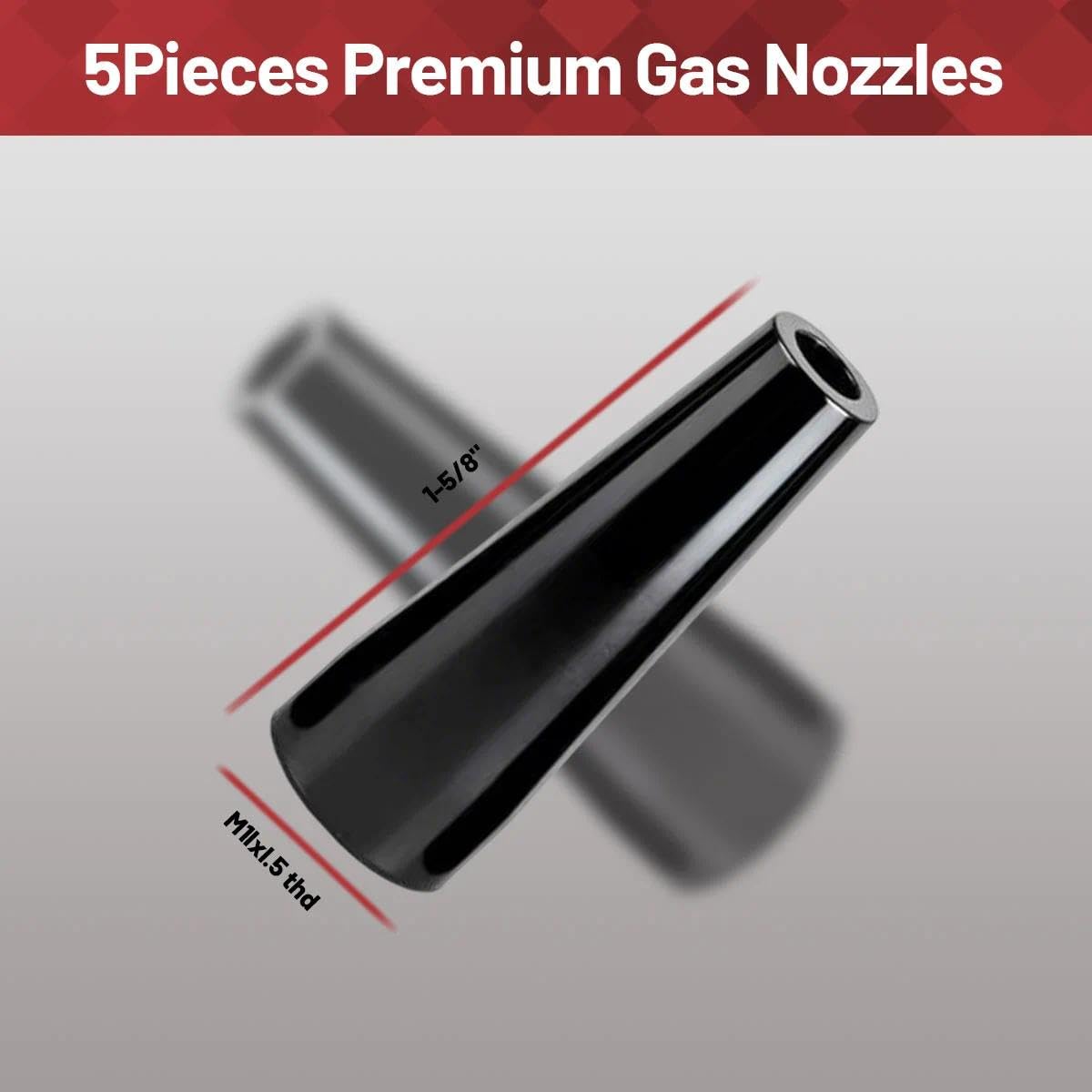 5PK Flux Core Gasless Nozzle Replacement KP1939-1 KH726 Compatible