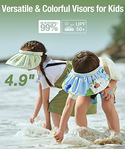 Beneunder Kids Sun Visor Cute Hat Adjustable Athletic Sports Summer Wide Brim Uv Protection Beach Cap-Pink #TOP1
