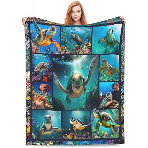 Sea Turtle Blanket for Home Decor Cover