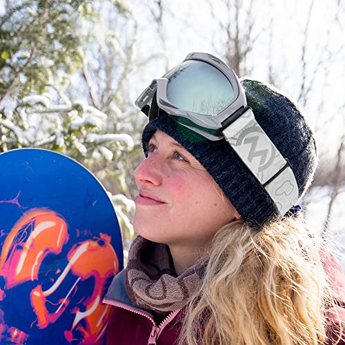 Image of OutdoorMaster OTG Ski Goggles - Over Glasses Ski /Snowboard Goggles for Men, Women & Youth - 100% UV Protection (Contour Frame + VLT 10.4% Grey Lens)