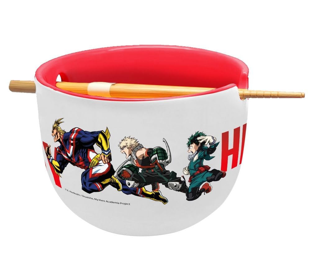 Stor My Hero Academia Ramen Bowl with Chopsticks Jump