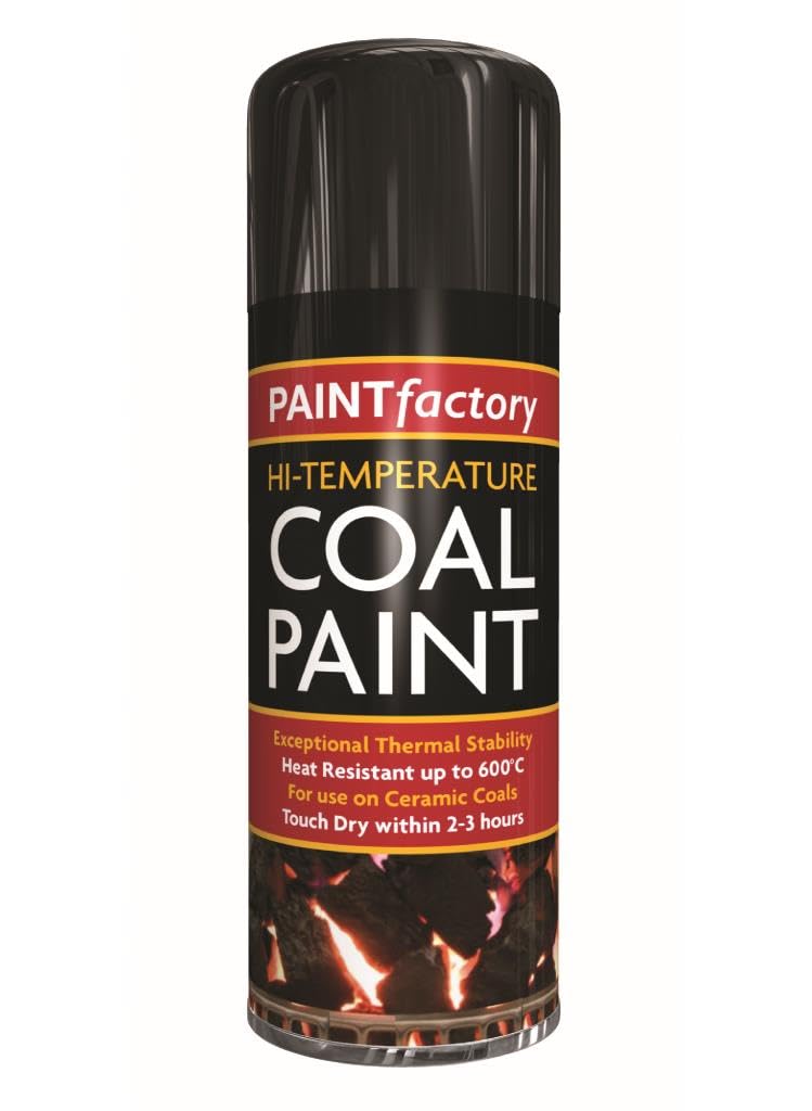 RAPIDE PF High Temperature Coal Paint 400ML - Heat Resistant up to 600°C | Exceptional Thermal Stability | Durable Finish for Ceramic Coals | Won't Blister, Peel, or Discolor