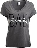 BAE: Best Aunt Ever | Cute Funny Niece Nephew New Baby V-Neck T-Shirt for Women-(Vneck,L)