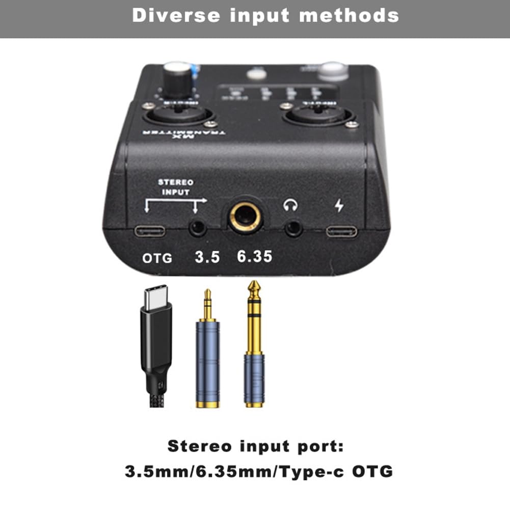 Système de Moniteur Intra-Auriculaire sans Fil MX_M2 2.4g Stéréo, Émetteur et Récepteur pour Performances sur Scène.
